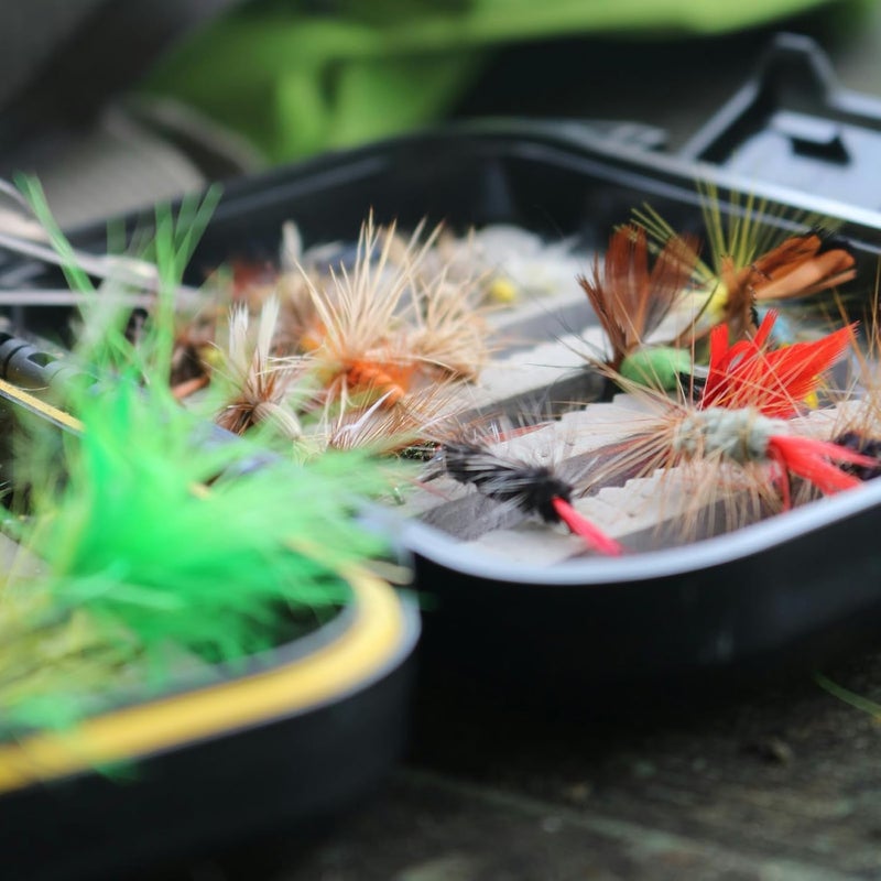 CTrowelpro Fly Fishing Flies Assortment Kit with Fly Box, 100PCS Dry/Wet Tenkara Flies, Streamers, Nymph, Popper for Trout Salmon Bass Steelhead Fly Fishing Kit - Image 3